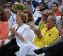 Michelle Bachelet en Rapa Nui: “La isla es un patrimonio nacional y mundial y es responsabilidad de todos, de donde sea que vengamos, cuidarla y protegerla”.