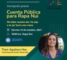 Tiare Aguilera Hey la constituyente de Rapa Nui